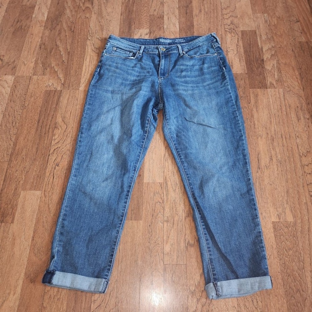 Signature by Levi Strauss & Co Modern Slim Cuffed Jeans Blue Medium Wash 16 748